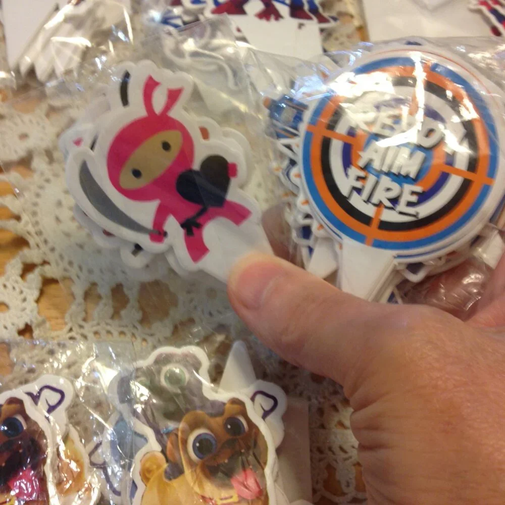 Party Supplies, cupcake toppers for home goods or store bought